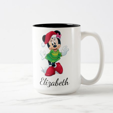 Mickey & Friends | Minnie Dressed For Christmas Two-tone Coffee Mu