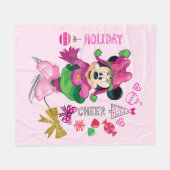 Mickey & Friends | Minnie Holiday Cheer Fleece Blanket (Front (Horizontal))