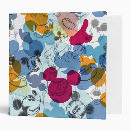 Mickey  Friends  Mouse Head Sketch Pattern Binder