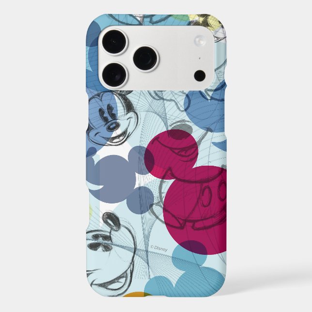 Mickey & Friends | Mouse Head Sketch Pattern Case-Mate iPhone Case (Back)