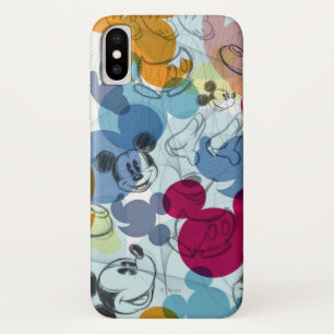 Mickey & Friends   Mouse Head Sketch Pattern iPhone X Case