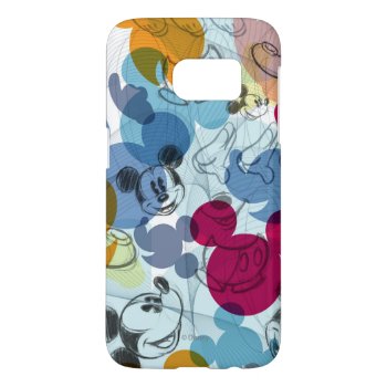Mickey & Friends | Mouse Head Sketch Pattern Samsung Galaxy S7 Case by MickeyAndFriends at Zazzle