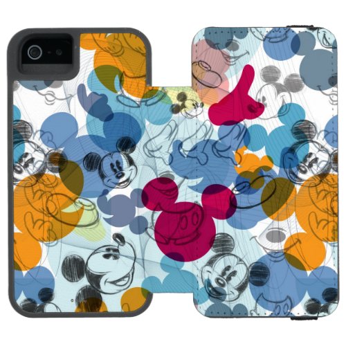 Mickey  Friends  Mouse Head Sketch Pattern iPhone SE55s Wallet Case