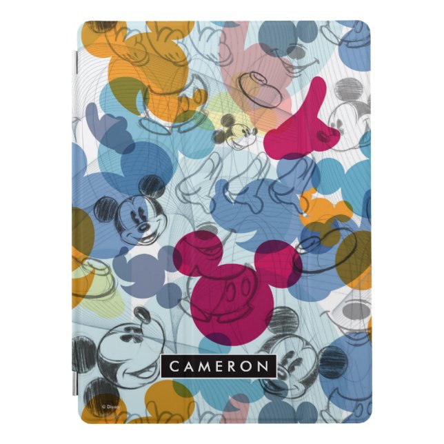 Mickey & Friends | Mouse Head Sketch Pattern iPad Pro Cover (Front)