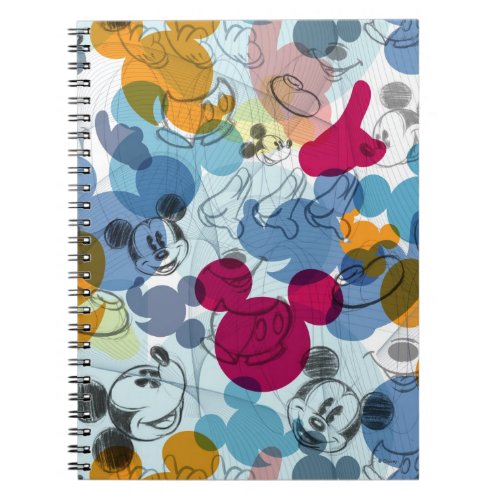Mickey  Friends  Mouse Head Sketch Pattern Notebook