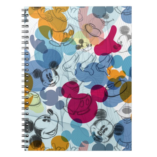 Mickey & Friends | Mouse Head Sketch Pattern Notebook (Front)