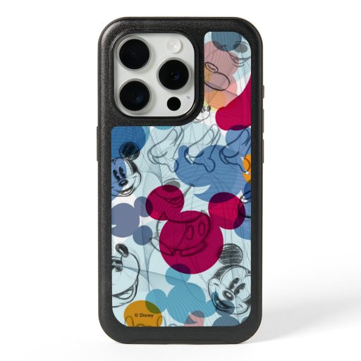 Mickey & Friends | Mouse Head Sketch Pattern iPhone 15 Pro Case