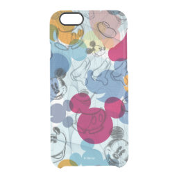 Mickey &amp; Friends | Mouse Head Sketch Pattern Clear iPhone 6/6S Case