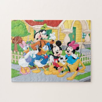 Mickey & Friends Neighborhood Jigsaw Puzzle by MickeyAndFriends at Zazzle