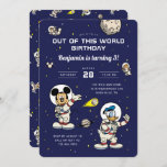 Mickey & Friends | Out of the World Space Birthday Invitation<br><div class="desc">Invite all your family and friends to your child's space themed birthay with these "Out of this World" Mickey and Friends Birthday invitations. Personalize by adding all your party details!</div>