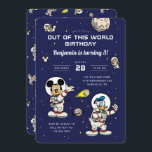 Mickey & Friends | Out of the World Space Birthday Invitation<br><div class="desc">Blast off into an exciting celebration with this Mickey & Friends "Out of This World" space-themed birthday invitation. Featuring Mickey, Minnie, and their friends in a fun and colorful space design, this invitation is perfect for a Disney-themed space or adventure birthday party. Customizable with your event details, it’s the ideal...</div>