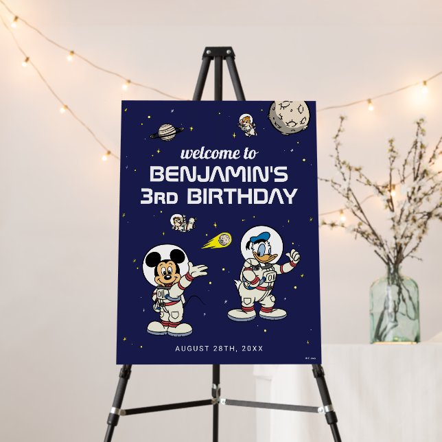 Mickey & Friends Outer Space Birthday Welcome Foam Board (In Situ (Stand))