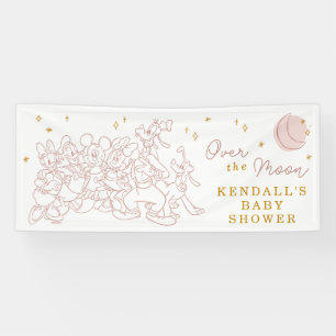 Mickey & Friends Over the Moon - Girl Baby Shower Banner