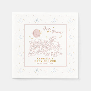 Mickey & Friends Over the Moon - Girl Baby Shower Napkins