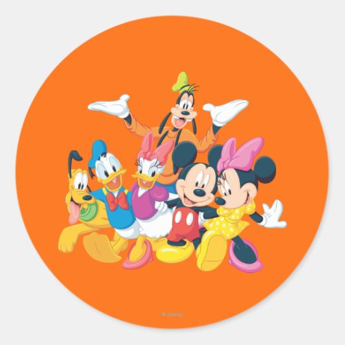 Mickey  Friends  Picture Perfect Classic Round Sticker