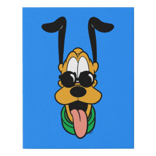 Mickey & Friends   Pluto Sun Glasses Faux Canvas Print