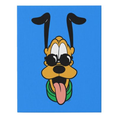 Mickey &amp; Friends | Pluto Sun Glasses Faux Canvas Print
