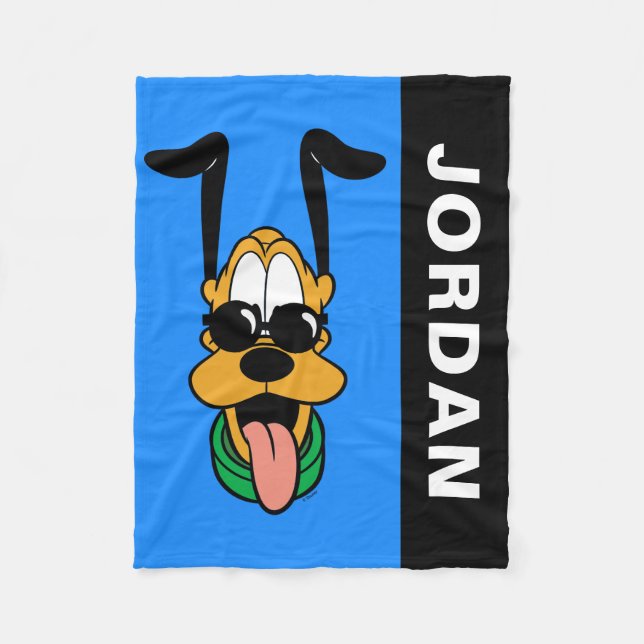 Mickey & Friends | Pluto Sun Glasses Fleece Blanket (Front)