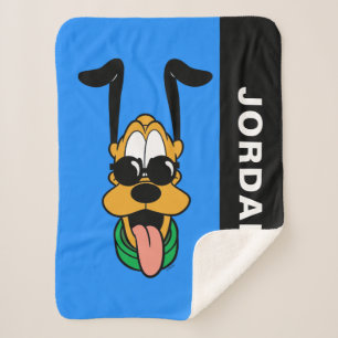 Mickey & Friends   Pluto Sun Glasses Sherpa Blanket