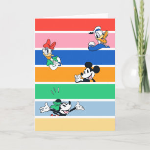 Mickey & Friends Pop-Out Color Striped Graphic Card