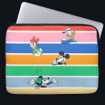 Mickey & Friends Pop-Out Color Striped Graphic Laptop Sleeve<br><div class="desc">Add a pop of joy to your day with this vibrant Mickey & Friends "Peek-a-Boo" design! Featuring Mickey Mouse, Minnie, Donald, and Daisy, this high-energy graphic showcases your favorite characters popping out from behind bold, multi-colored stripes. With its saturated color palette and playful character expressions, this design is all about...</div>