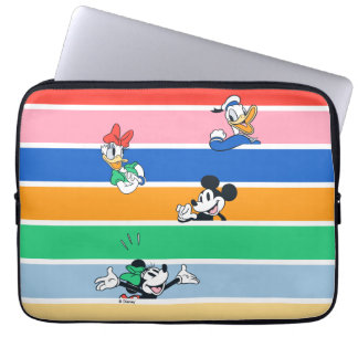 Mickey & Friends Pop-Out Color Striped Graphic Laptop Sleeve