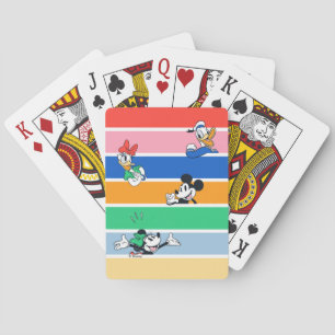 Mickey & Friends Pop-Out Color Striped Graphic Poker Cards