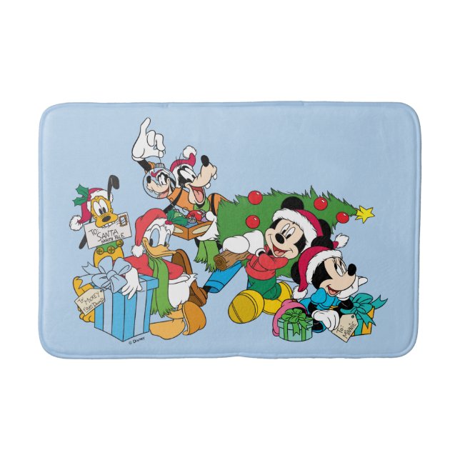 Mickey & Friends | Ready for the Holidays Bath Mat (Front)