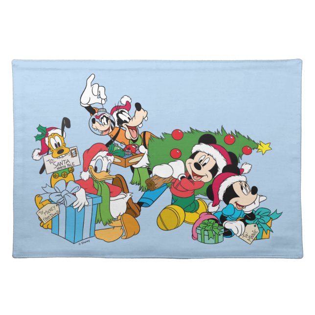 Mickey & Friends | Ready for the Holidays Cloth Placemat (Front)
