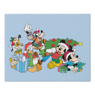 Mickey & Friends   Ready for the Holidays Faux Canvas Print
