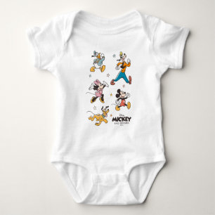 Mickey & Friends Retro Stars and Stripes Graphic Baby Bodysuit