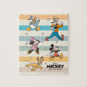 Mickey & Friends Retro Stars and Stripes Graphic Jigsaw Puzzle