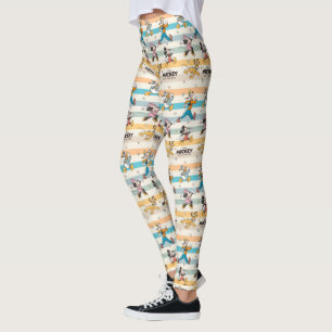 Mickey & Friends Retro Stars and Stripes Graphic Leggings