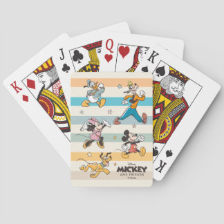 Mickey & Friends Retro Stars and Stripes Graphic Poker Cards