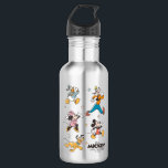 Mickey & Friends Retro Stars and Stripes Graphic Stainless Steel Water Bottle<br><div class="desc">Get ready for adventure with the whole crew! This vibrant "Mickey and Friends" design features the iconic Fab Five—Mickey, Minnie, Donald, Goofy, and Pluto—striding forward in a classic, retro art style. Accented with playful stars and a backdrop of stylish, muted stripes, this graphic captures the timeless joy of Disney friendship....</div>