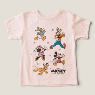 Mickey & Friends Retro Stars and Stripes Graphic Toddler T-shirt