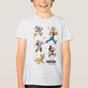 Mickey & Friends Retro Stars and Stripes Graphic Tri-Blend Shirt