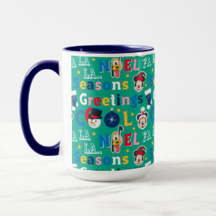 Mickey & Friends Season's Greetings Pattern Mug