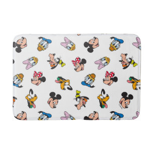 Mickey & Friends Smiling Faces Pattern Bath Mat