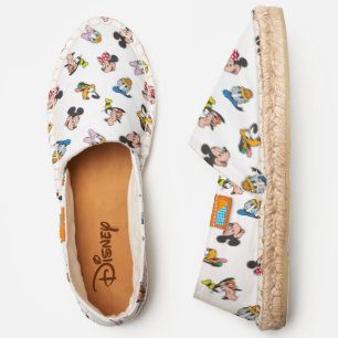 Mickey & Friends Smiling Faces Pattern Espadrilles