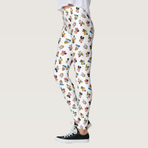 Mickey & Friends Smiling Faces Pattern Leggings