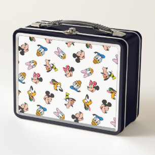 Mickey & Friends Smiling Faces Pattern Metal Lunch Box