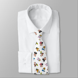 Mickey & Friends Smiling Faces Pattern Neck Tie