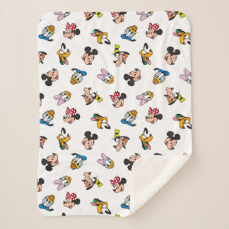 Mickey & Friends Smiling Faces Pattern Sherpa Blanket
