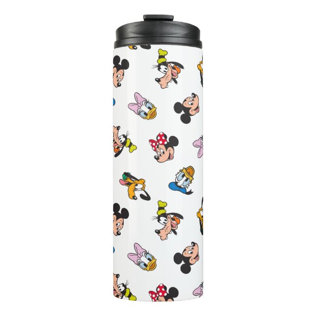 Mickey & Friends Smiling Faces Pattern Thermal Tumbler (Front)