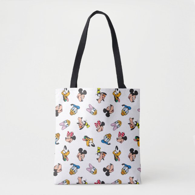 Mickey & Friends Smiling Faces Pattern Tote Bag (Front)