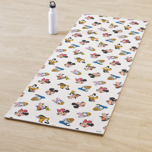Mickey & Friends Smiling Faces Pattern Yoga Mat