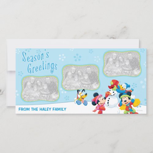 Mickey  Friends Snow Holiday Photo Card