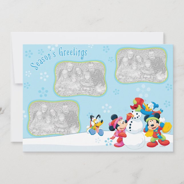 Mickey & Friends Snow: Season's Greetings Card (Front)