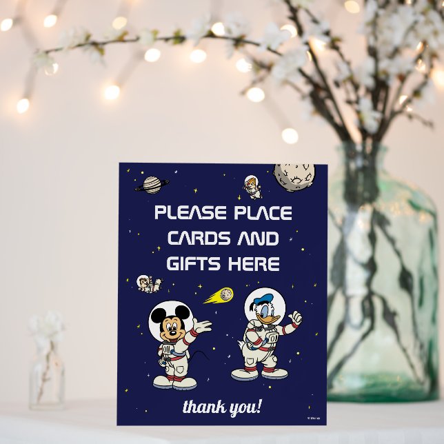 Mickey & Friends Space Birthday Cards & Gifts Foam Board (In Situ (Wedding))